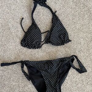 Malibu Black and White Polka Dot Bikini